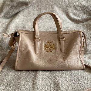 Tory Burch Britten Satchel - Light Oak